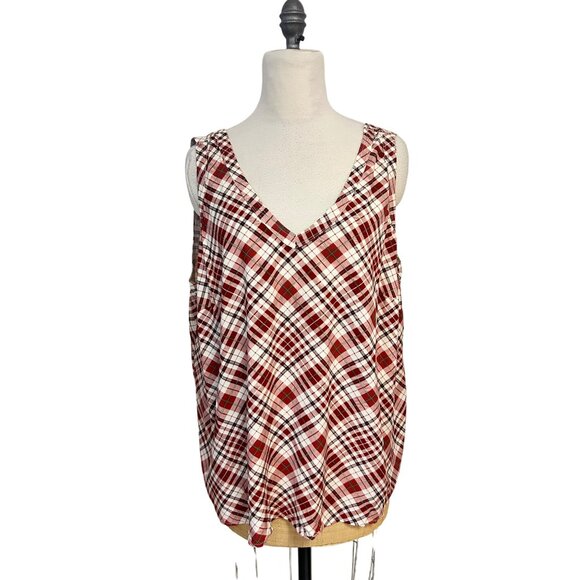 Torrid Challis Tank Ocean Sunset Plaid Women’s Size NWT Various sizes - Picture 1 of 6